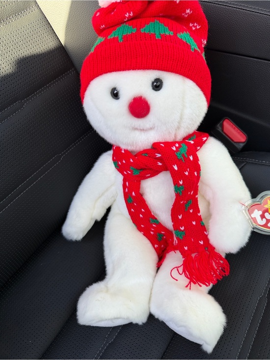 Ty Other - Ty Heart-Shaped Beanie Snow boy. Lg